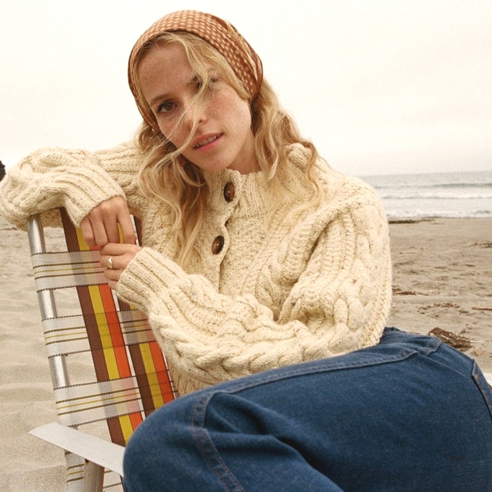 Dôen Cardiff braided Cable Knit cardigan